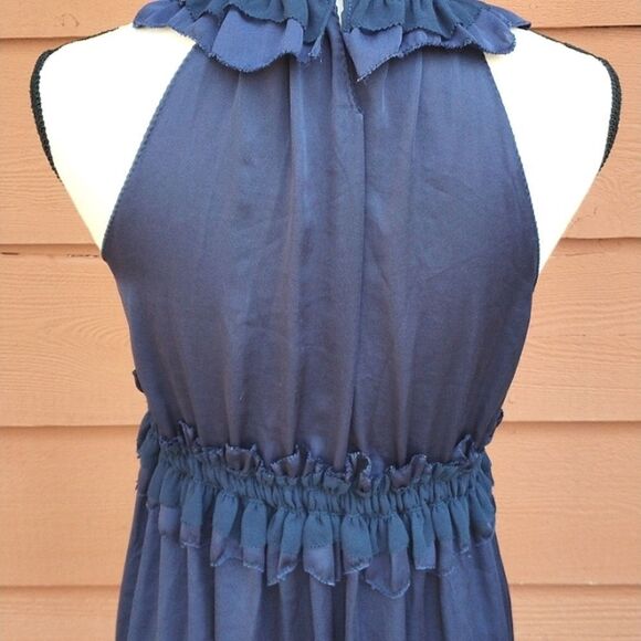 Theme Navy Blue Ruffly Dress - Picture 8 of 12